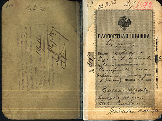Паспорт А.А. Маяковской №8969