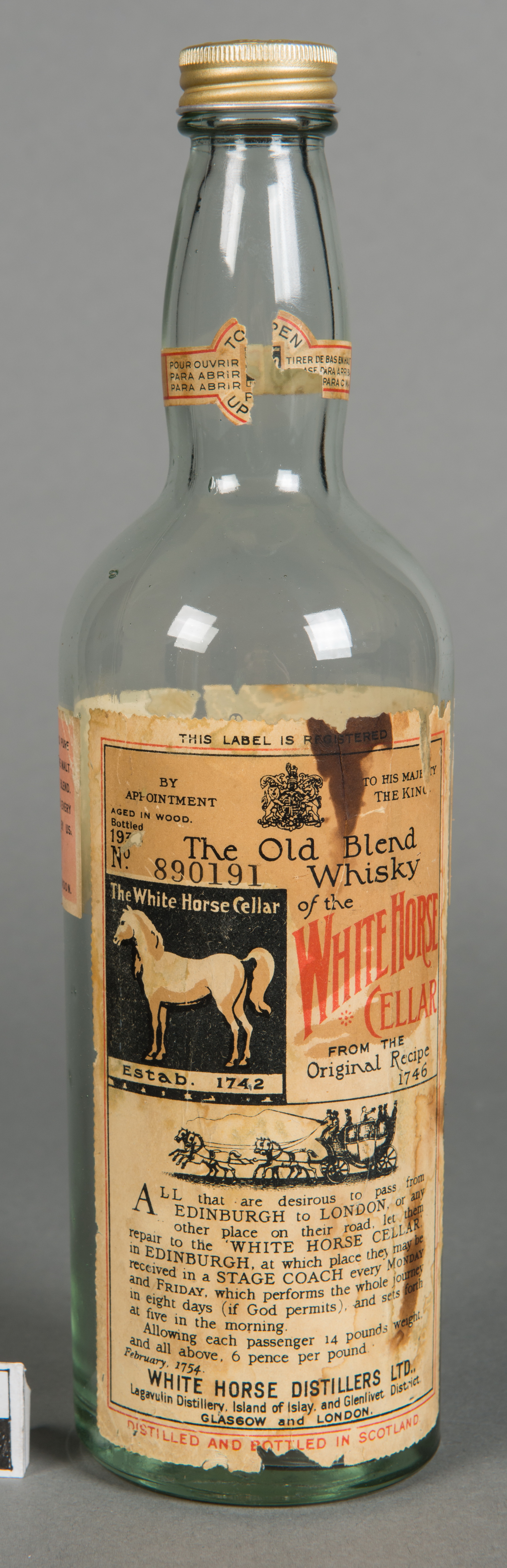 Бутылка от виски «White horse»
