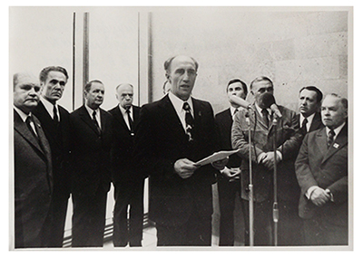 Директор музея В.В. Макаров на открытии Государственного музея В.В. Маяковского 29 января 1974 года